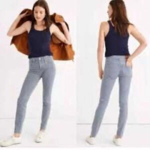 Madewell 9" Mid-Rise Skinny Jeans in Piper Stripe - Size 25